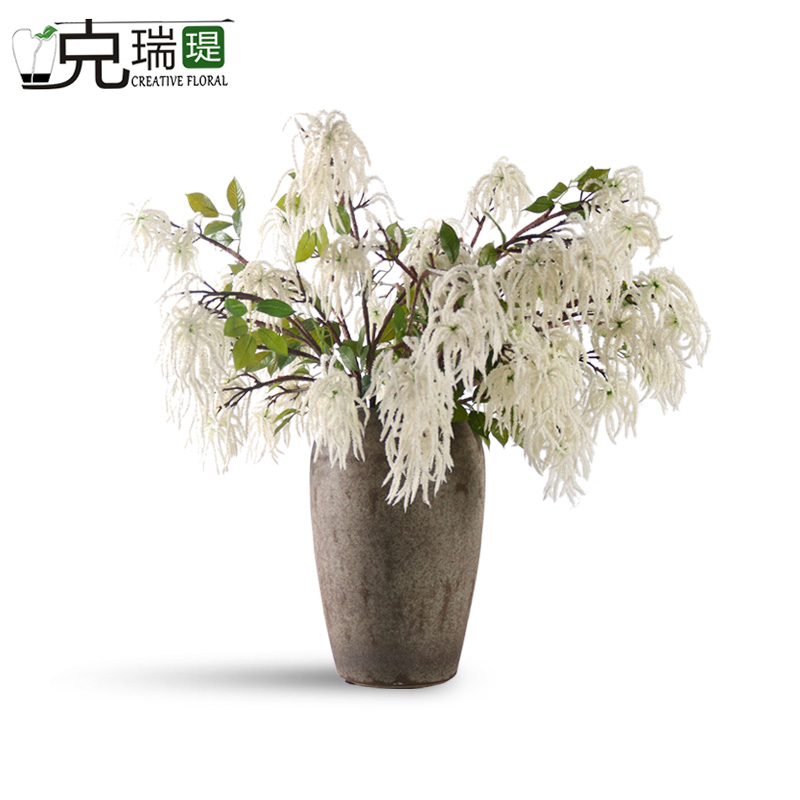 克瑞瑅新中式前台转角客厅装饰仿真花软装饰品摆件 G50045