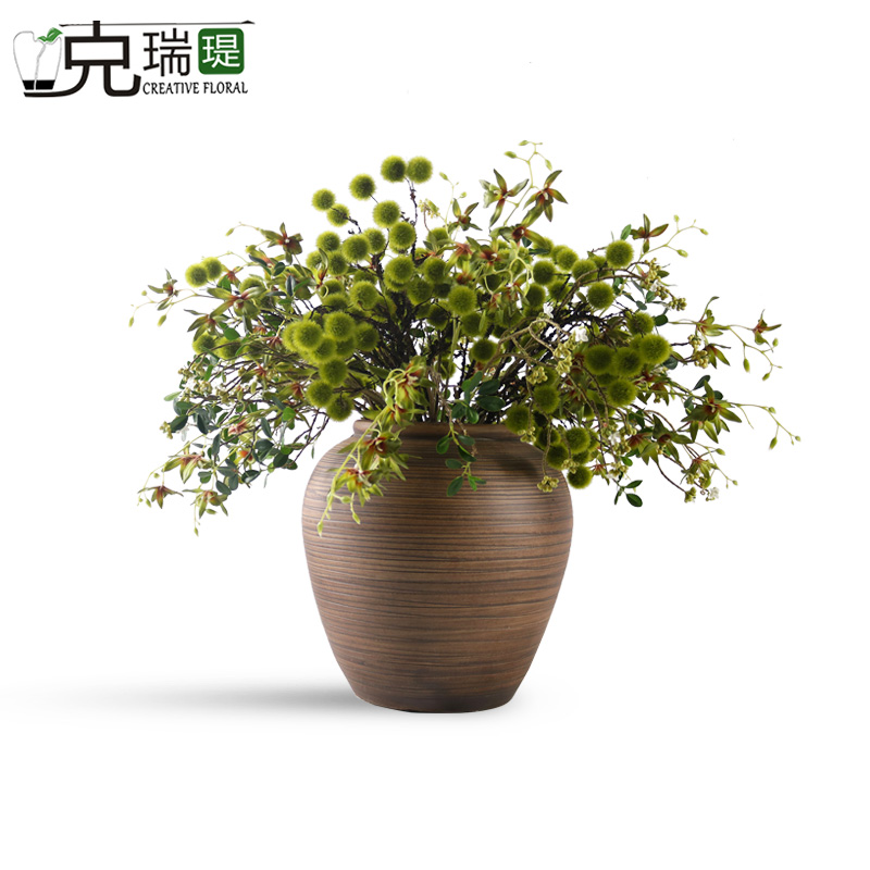 克瑞瑅新中式前台转角客厅装饰仿真花软装饰品摆件 G50044