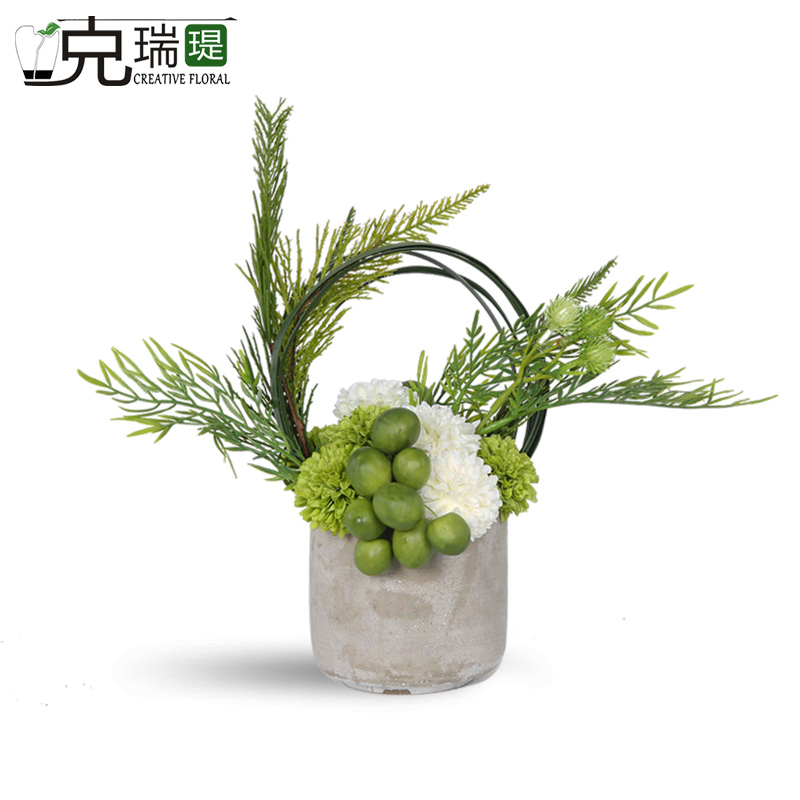 克瑞瑅北欧风玄关背景台客厅装饰仿真花软装饰品摆件 G40210