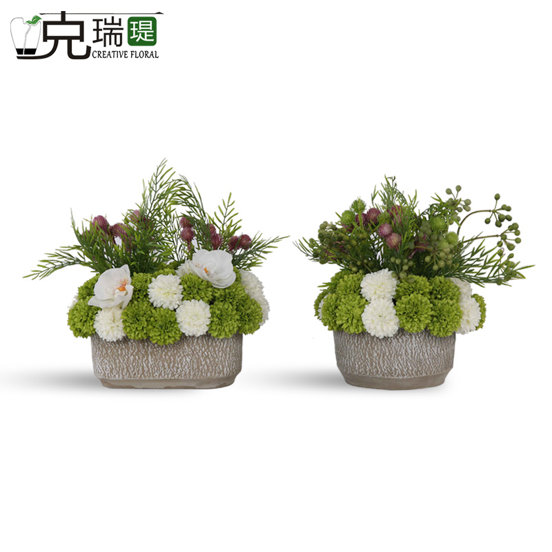 克瑞瑅北欧风玄关背景台客厅装饰仿真花软装饰品摆件 G40206 G40207