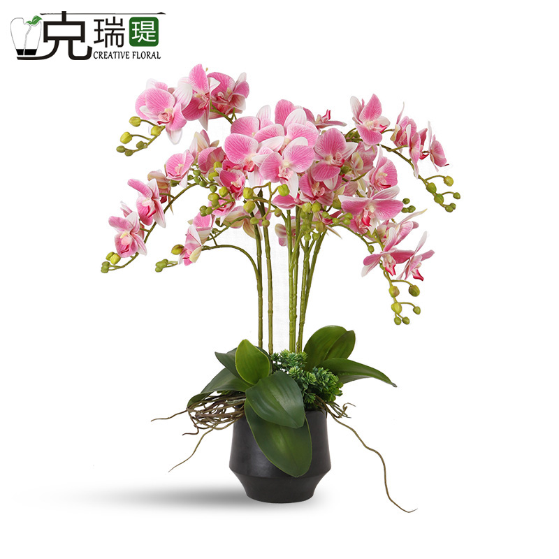 克瑞瑅新中式前台转角客厅装饰仿真花软装饰品摆件 G50011