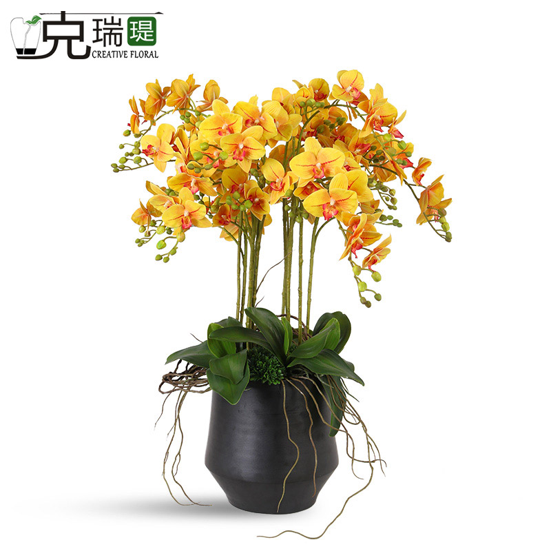 克瑞瑅新中式前台转角客厅装饰仿真花软装饰品摆件 G50009