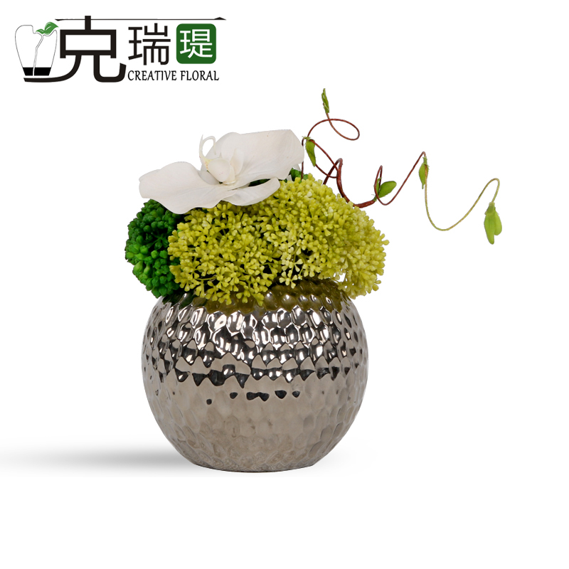 克瑞瑅现代简约玄关背景台客厅装饰仿真花软装饰品摆件 G40150
