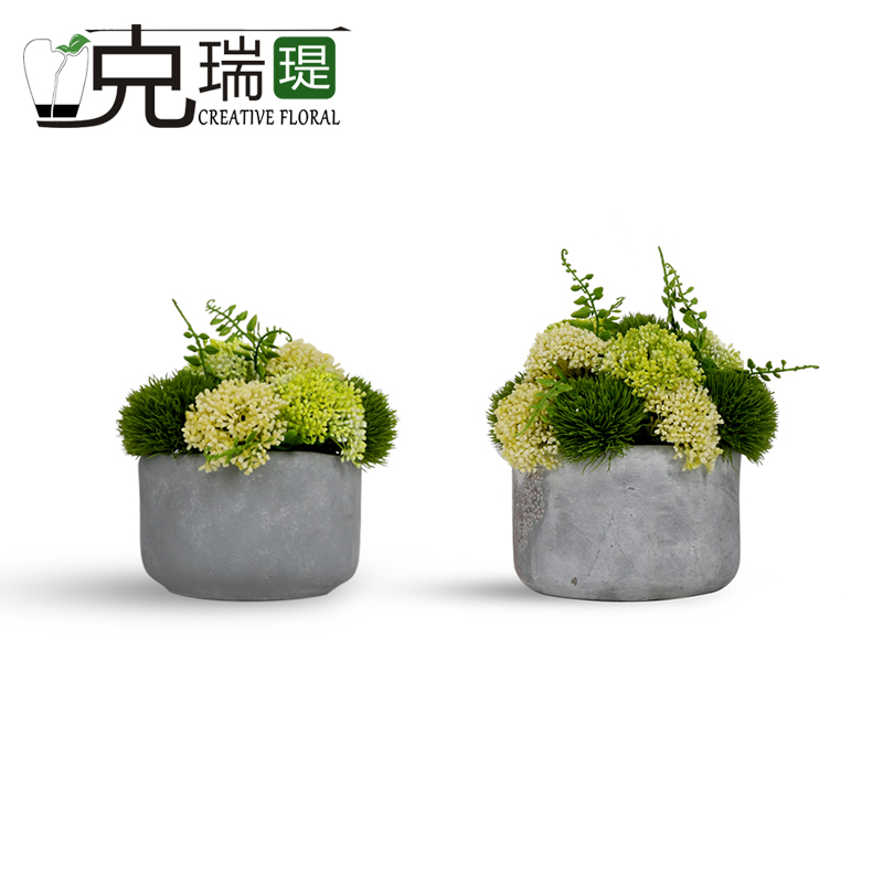 克瑞瑅田园小品茶几客厅装饰仿真花软装饰品摆件     G80043  G80044