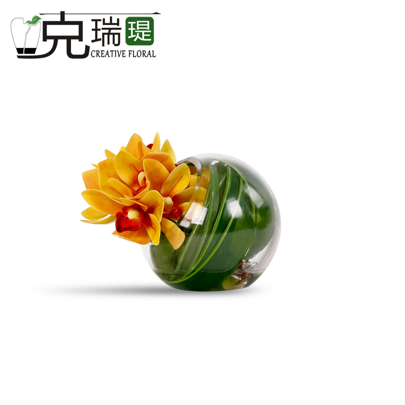 克瑞瑅现代简约小品茶几客厅装饰仿真花软装饰品摆件     G80024