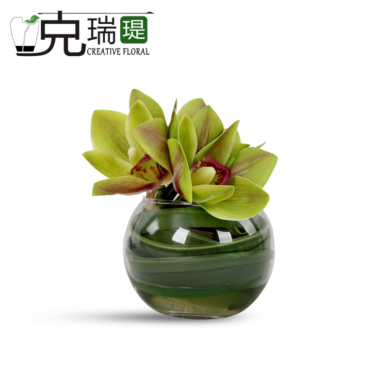 克瑞瑅现代简约小品茶几客厅装饰仿真花软装饰品摆件     G80017