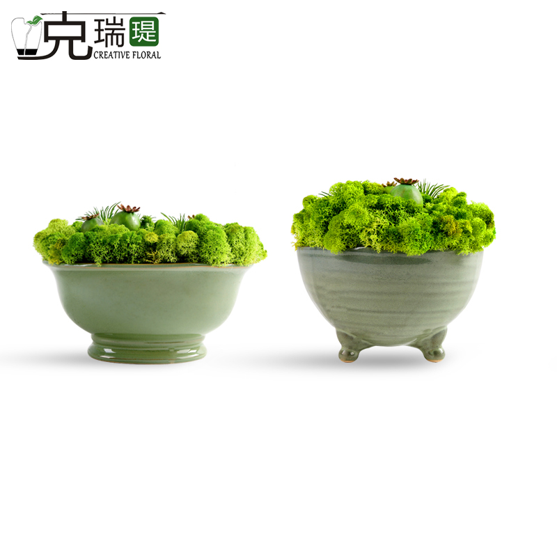 克瑞瑅新中式小品茶几客厅装饰仿真花软装饰品摆件     G80014  G80015