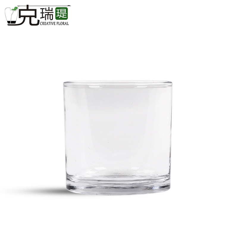  克瑞瑅现代简约透明玻璃花器客厅装饰仿真花软装饰品摆件   F1008
