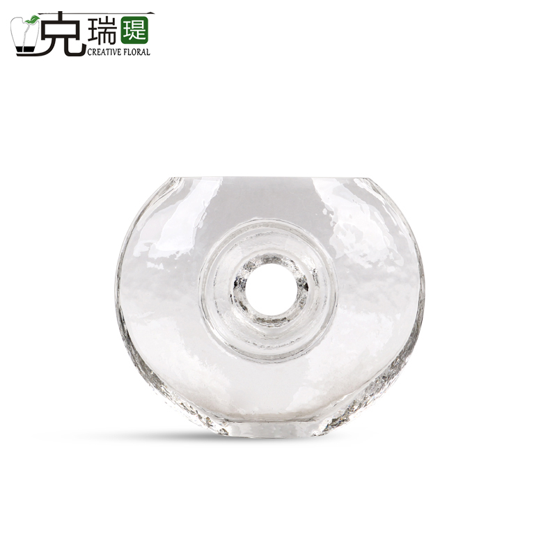  克瑞瑅现代简约透明玻璃花器客厅装饰仿真花软装饰品摆件   F1002