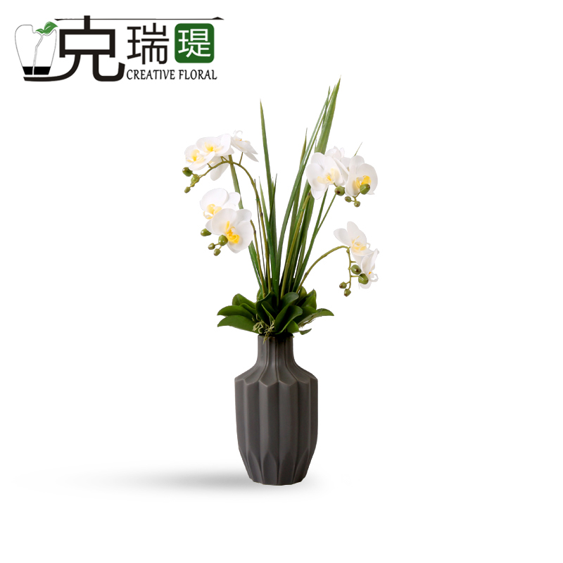 克瑞瑅田园玄关背景台客厅装饰仿真花软装饰品摆件 G40103