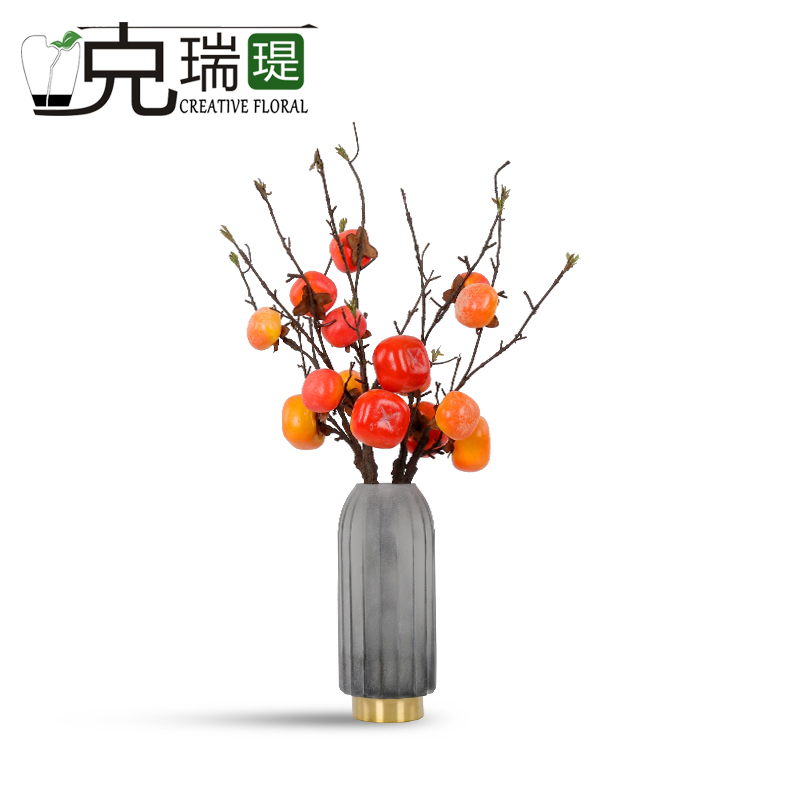 克瑞瑅现代简约玄关背景台客厅装饰仿真花软装饰品摆件 G40041