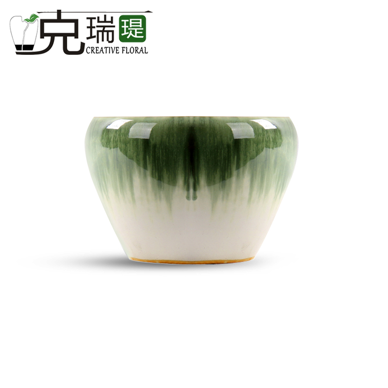  克瑞瑅新中式陶瓷花器客厅装饰仿真花软装饰品摆件 F6011