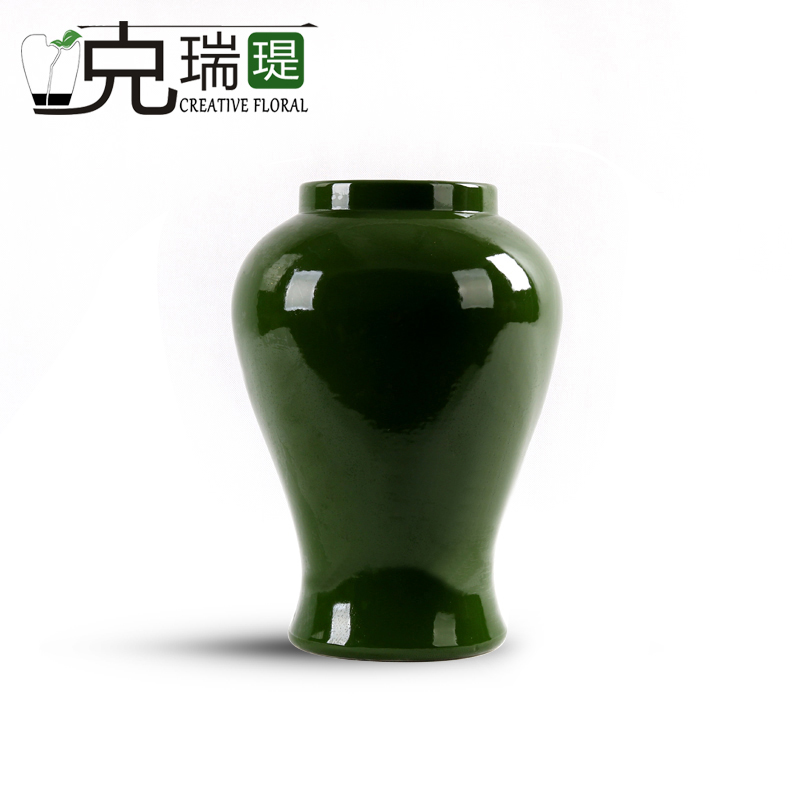  克瑞瑅新中式陶瓷花器客厅装饰仿真花软装饰品摆件 F6006