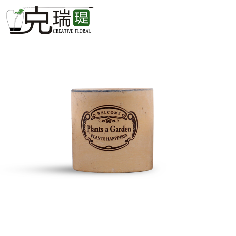  克瑞瑅美式乡村粗陶花器客厅装饰仿真花软装饰品摆件F7013