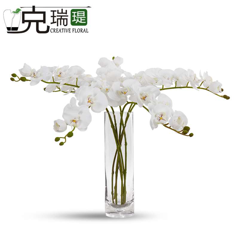 克瑞瑅原生态蝴蝶兰客厅装饰仿真花软装饰品摆件 G4A005