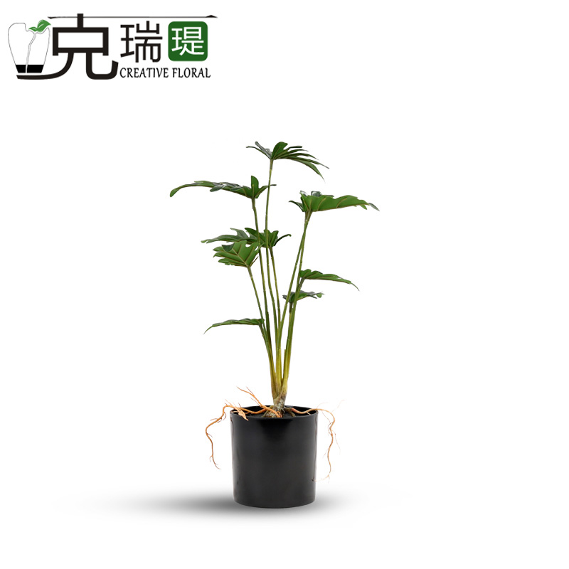 克瑞瑅原生态仿真绿植单枝客厅装饰仿真花软装饰品摆件  G8A007
