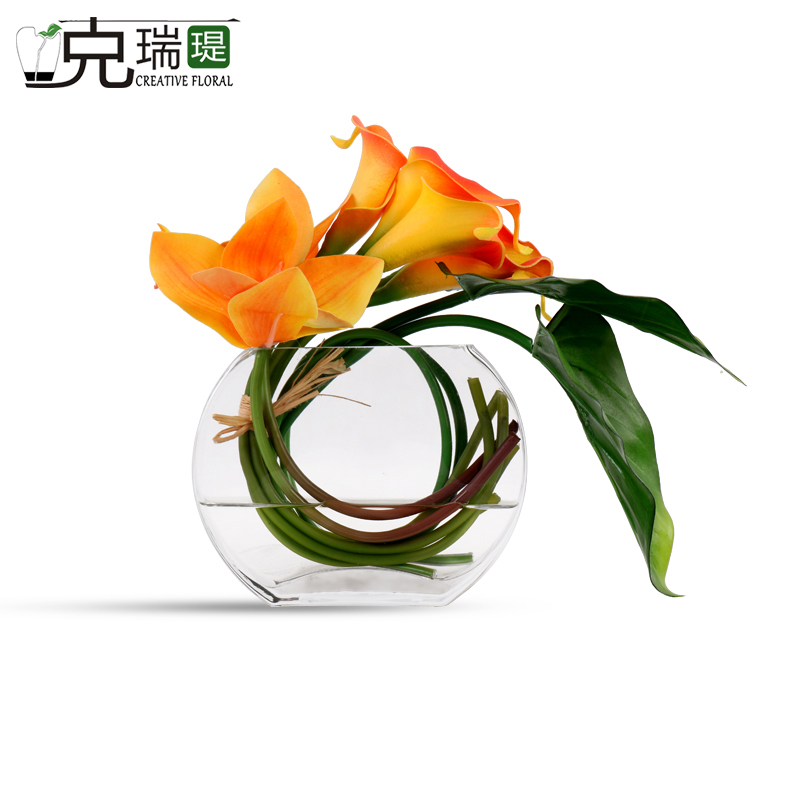 克瑞瑅现代简约玄关背景台客厅装饰仿真花软装饰品摆件 G40066